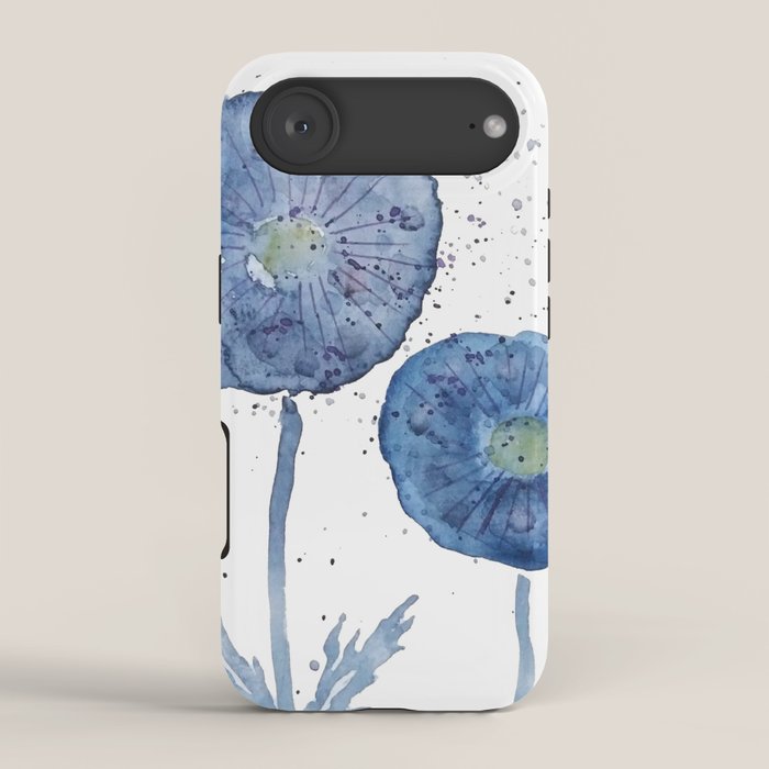 4 indigo abstract dandelion 2 iPhone Case