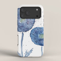 4 indigo abstract dandelion 2 iPhone Case