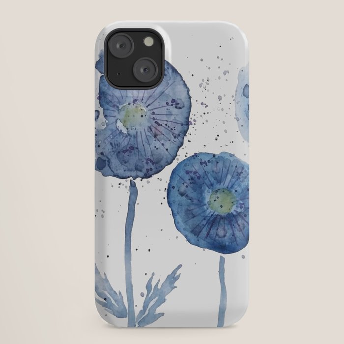 4 indigo abstract dandelion 2 iPhone Case