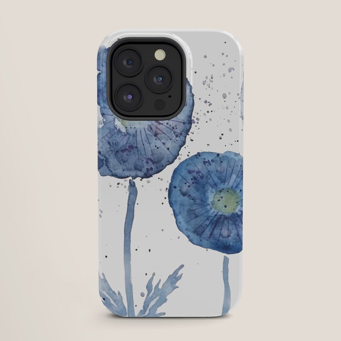 4 indigo abstract dandelion 2 iPhone Case