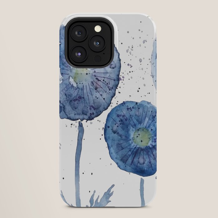 4 indigo abstract dandelion 2 iPhone Case