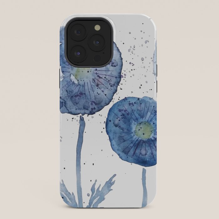 4 indigo abstract dandelion 2 iPhone Case