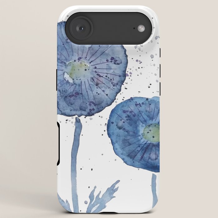 4 indigo abstract dandelion 2 iPhone Case