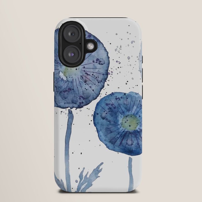 4 indigo abstract dandelion 2 iPhone Case