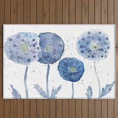 4 indigo abstract dandelion 2 Outdoor Rug