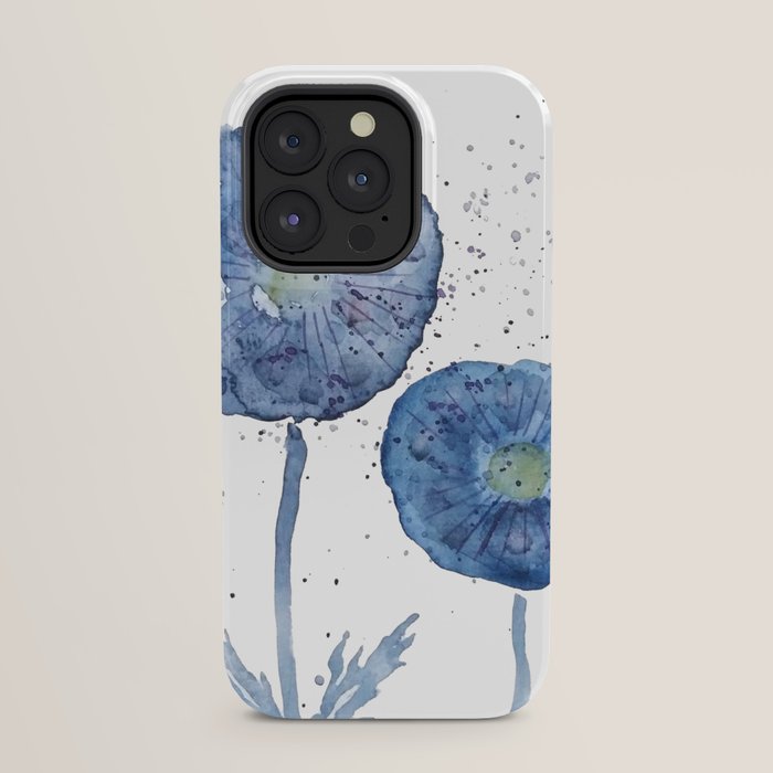 4 indigo abstract dandelion 2 iPhone Case