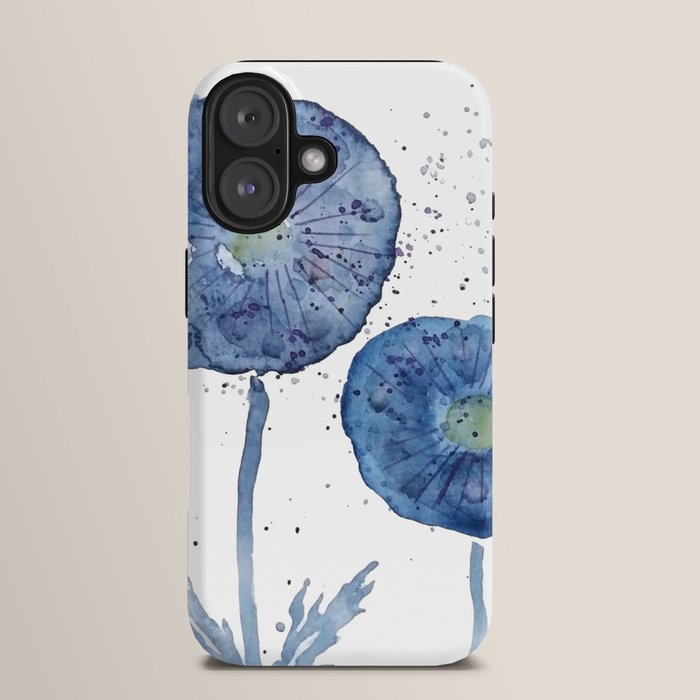 4 indigo abstract dandelion 2 iPhone Case