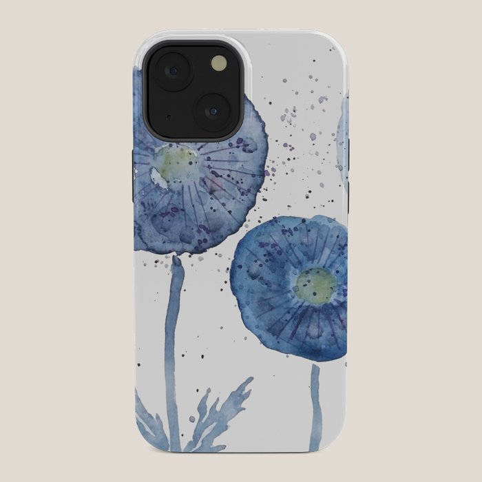 4 indigo abstract dandelion 2 iPhone Case