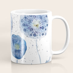 4 indigo abstract dandelion 2 Coffee Mug