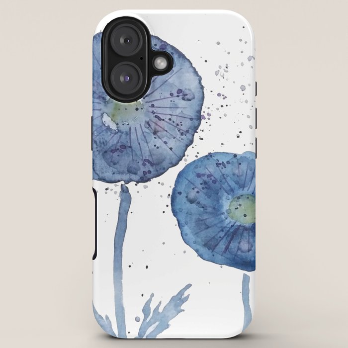 4 indigo abstract dandelion 2 iPhone Case