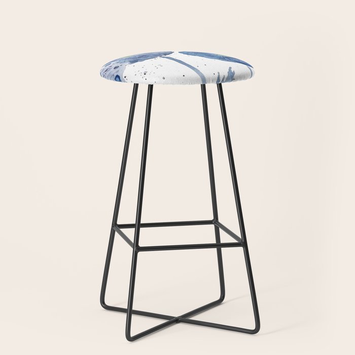 4 indigo abstract dandelion 2 Stool