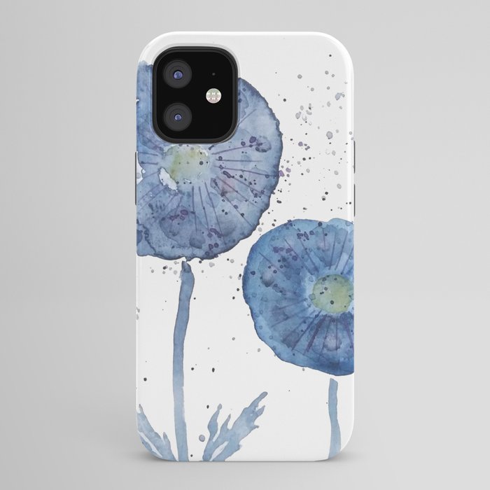4 indigo abstract dandelion 2 iPhone Case