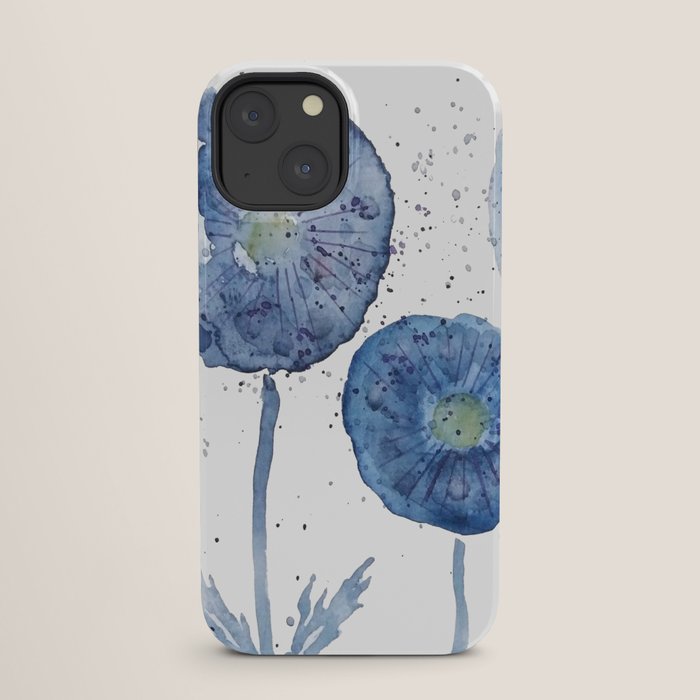 4 indigo abstract dandelion 2 iPhone Case