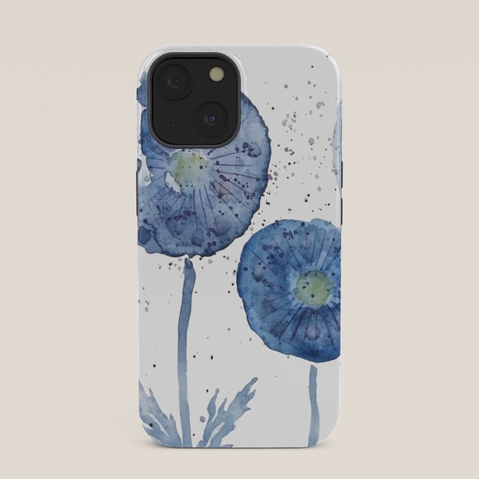4 indigo abstract dandelion 2 iPhone Case