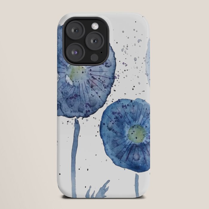 4 indigo abstract dandelion 2 iPhone Case