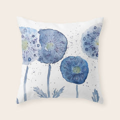 4 indigo abstract dandelion 2 Throw Pillow