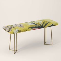 18th Century English Floral Print Bench