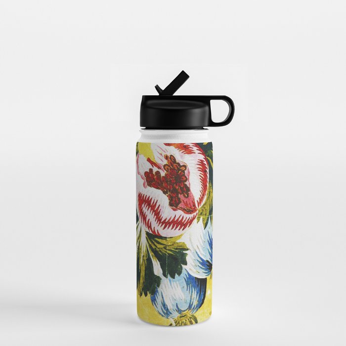 18th Century English Floral Print Water Bottle