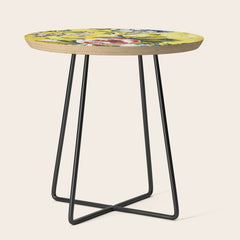 18th Century English Floral Print Side Table