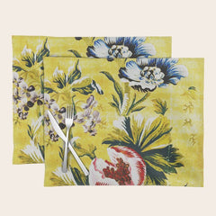 18th Century English Floral Print Placemat