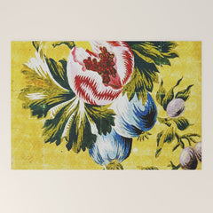 18th Century English Floral Print Welcome Mat