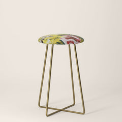 18th Century English Floral Print Stool