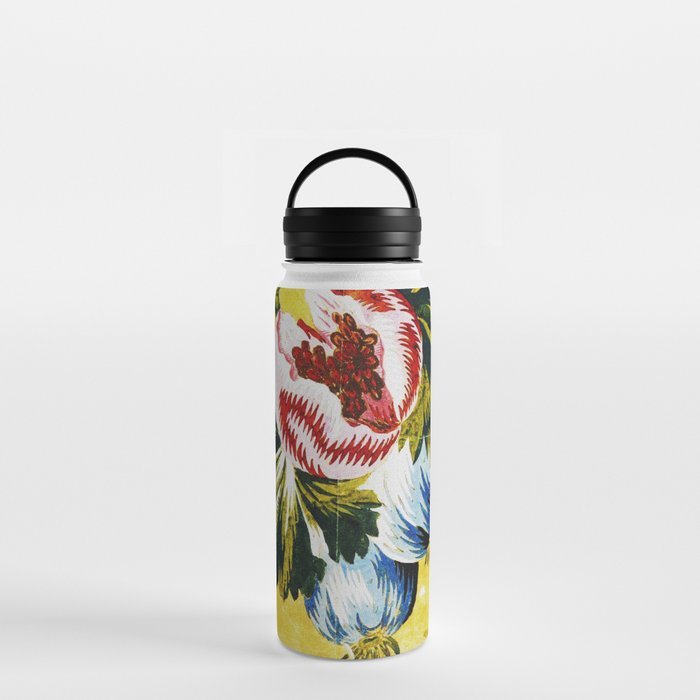 18th Century English Floral Print Water Bottle
