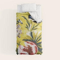 18th Century English Floral Print Comforter