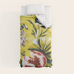 18th Century English Floral Print Duvet Cover
