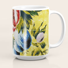 18th Century English Floral Print Coffee Mug