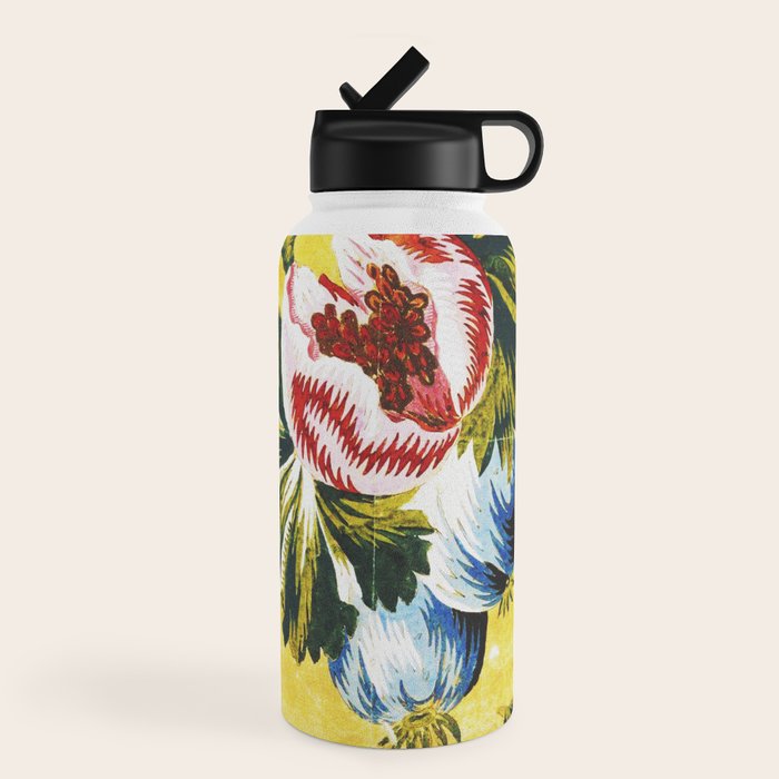 18th Century English Floral Print Water Bottle