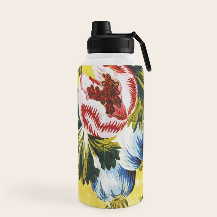18th Century English Floral Print Water Bottle