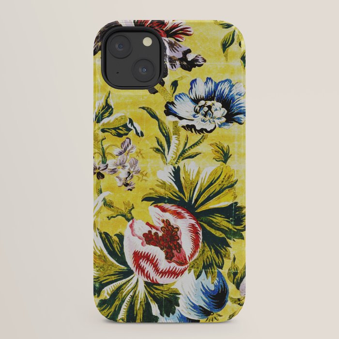 18th Century English Floral Print iPhone Case