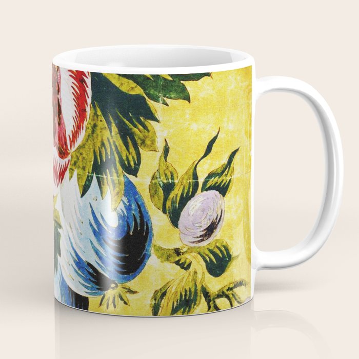 18th Century English Floral Print Coffee Mug
