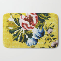 18th Century English Floral Print Bath Mat
