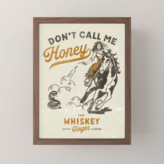 "Don't Call Me Honey" Retro Pinup Cowgirl On Horseback Shooting A Snake V.2 Mini Art Print