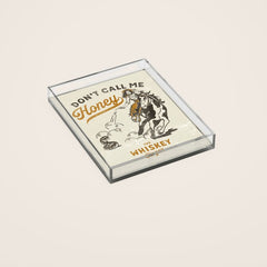 "Don't Call Me Honey" Retro Pinup Cowgirl On Horseback Shooting A Snake V.2 Acrylic Tray