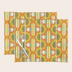70's Summer' Orange Yellow Green Placemat