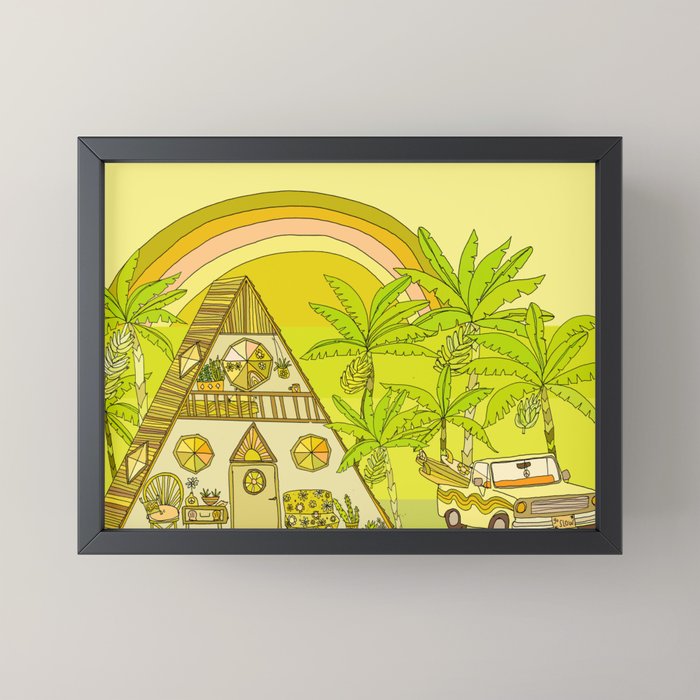 a frame simple living // banana pancakes // retro surf art by surfy birdy Mini Art Print