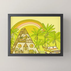 a frame simple living // banana pancakes // retro surf art by surfy birdy Mini Art Print
