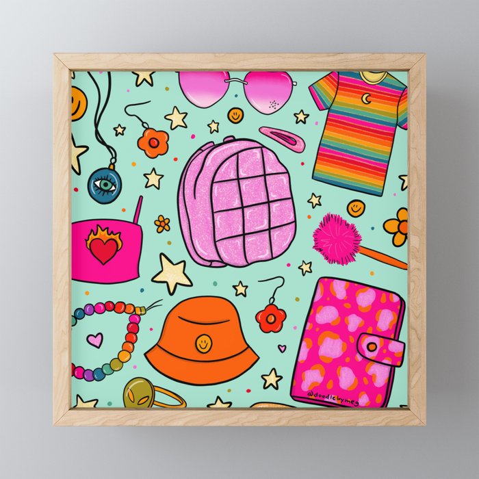 90's Things Print Mini Art Print