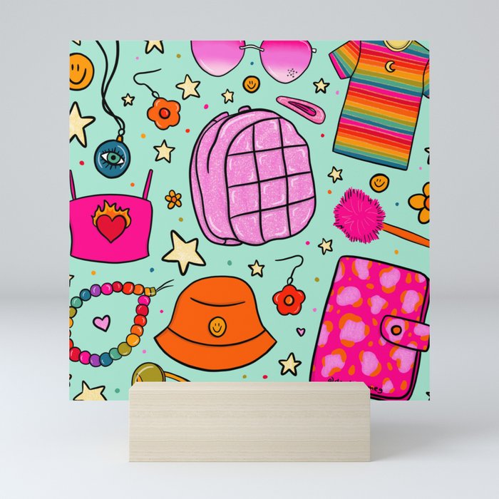 90's Things Print Mini Art Print