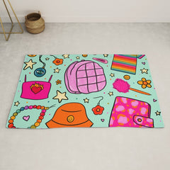 90's Things Print Rug