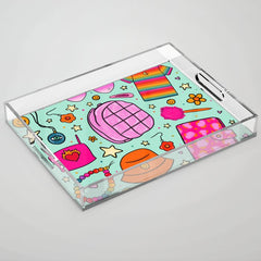 90's Things Print Acrylic Tray