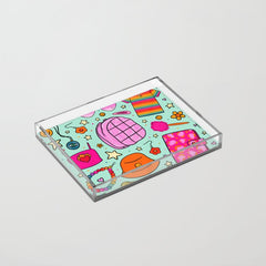 90's Things Print Acrylic Tray
