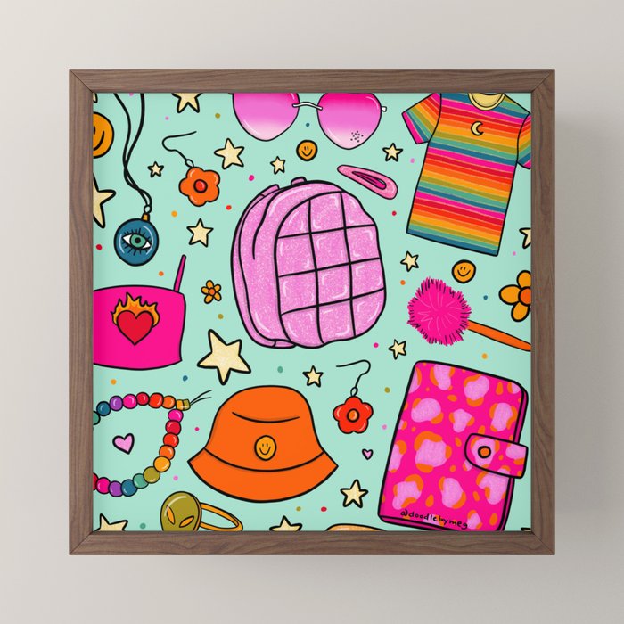 90's Things Print Mini Art Print
