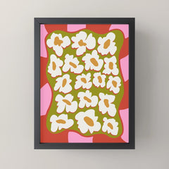 70's retro Bloom Mini Art Print