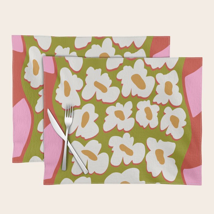 70's retro Bloom Placemat