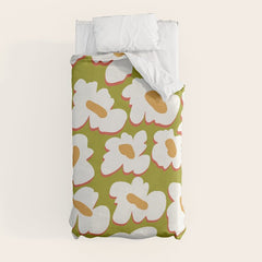 70's retro Bloom Duvet Cover