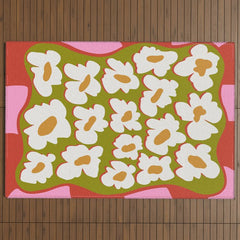 70's retro Bloom Outdoor Rug